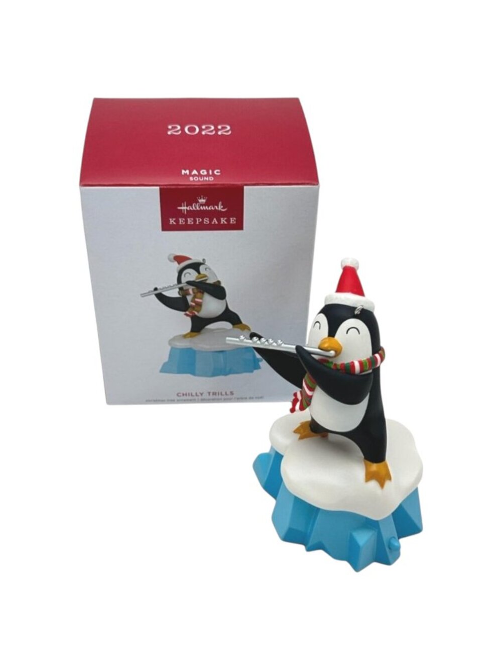Hallmark Keepsake Ornament Penguin Chilly Trills Magic Sound 2022 Flute New‎